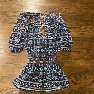 MISA Off the shoulder mini dress